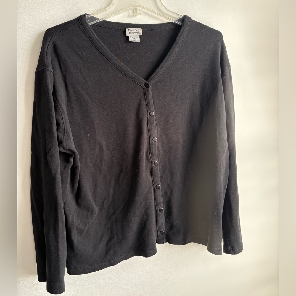 Black Button-Up Cardigan